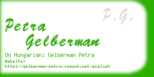 petra gelberman business card